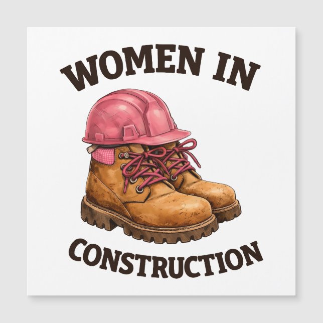 Women in Construction Work Boots and Hard Hat (Frente)