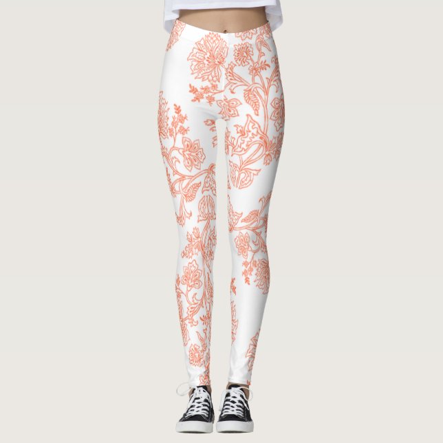 Women’s High Rise Floral Print Activewear Leggings (Frente)