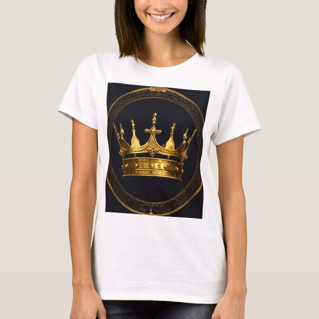 Women’s Queen Logo T-Shirt | Royal Crown Design Te (Frente)
