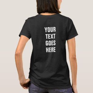 Womens Camisetas Anterior Impressão Adicionar Text