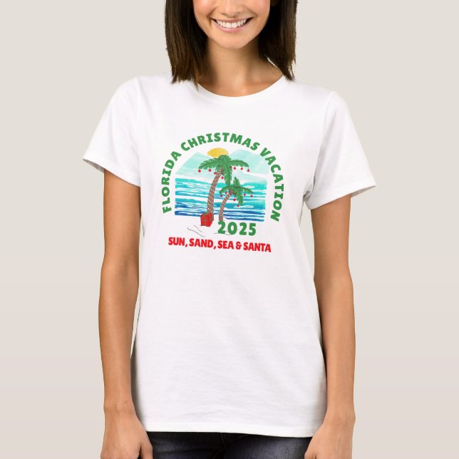 Women's Florida Christmas Vacation T-Shirt (Frente)