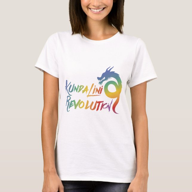 Womens Flow Top Rainbow Dragon Kundalini T-shirt (Frente)