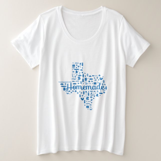 Women's Plus Size Homemade Texas T-Shirt (Frente do Design)