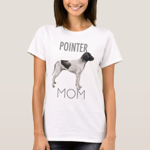 Womens Pointer Mãe camiseta Cachorro