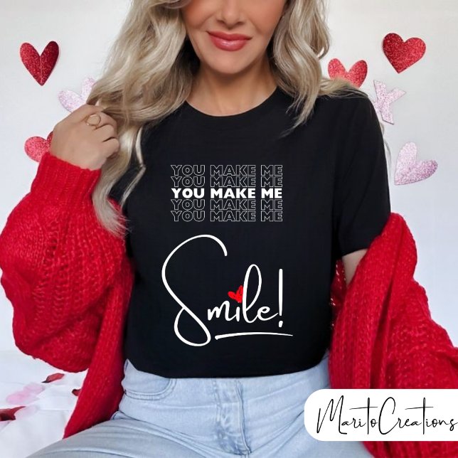 Women's smile T-shirt celebrating Valentine's Day (Criador carregado)