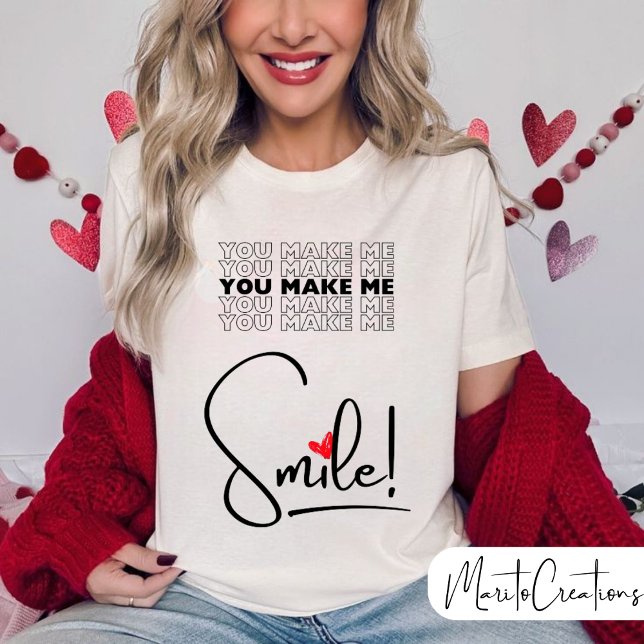 Women's smile T-shirt celebrating Valentine's Day (Criador carregado)