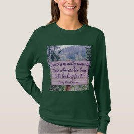 Womens Success Thoreau Citação T-Shirt