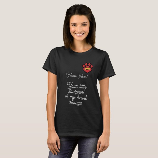 Women's T-Shirt Animal Paw Print (Frente Completa)