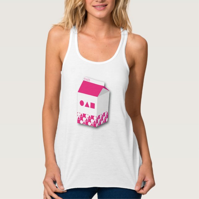 Women's Tank Top Milk Box Circle Triangle Square (Frente)