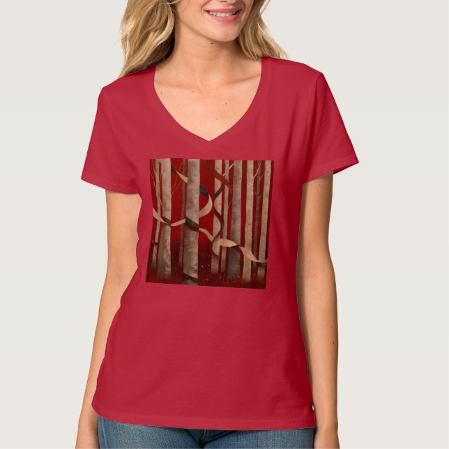 Womens V-Neck T-Shirt (Frente)