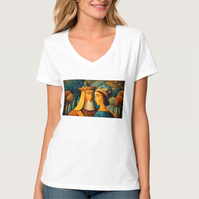 Womens V-Neck T-Shirt (Frente)