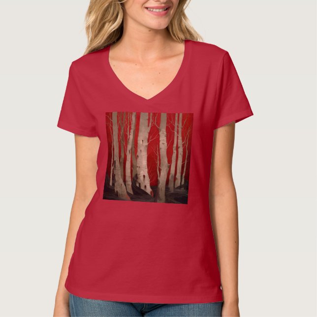 Womens V-Neck T-Shirt (Frente)