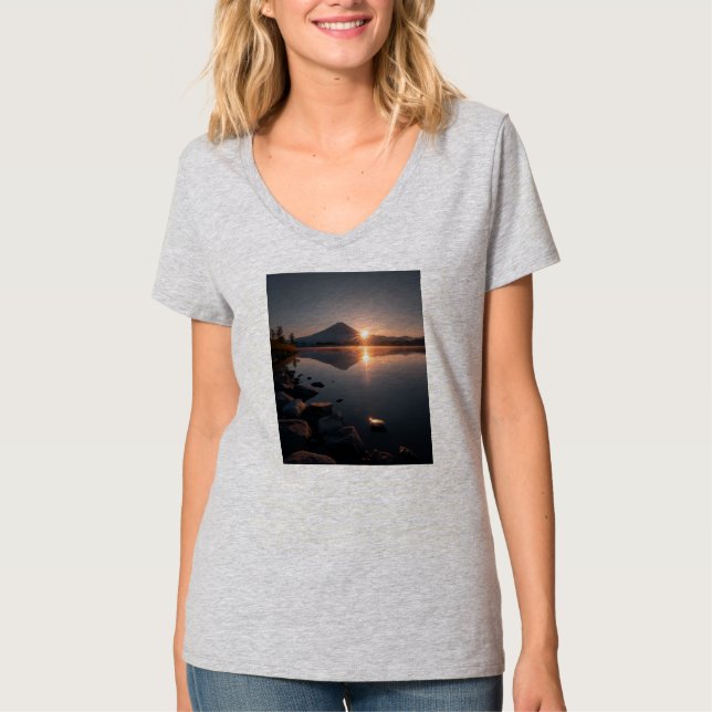Womens V-Neck T-Shirt (Frente)