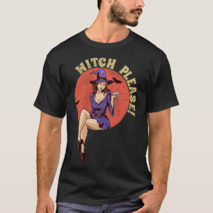 Womens Witch Por Favor Que Camisetas Gráficas De H