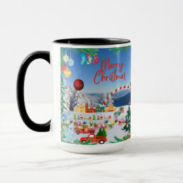 Wonderland de inverno: Café de caneca de Natal
