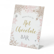 Wonderland de inverno, chocolate quente, rosa Dour