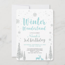 Wonderland de inverno - Convite para aniversário d