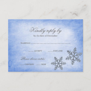 Wonderland Sparkle Snowflakes Blue RSVP