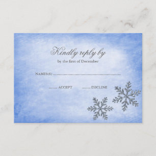 Wonderland Sparkle Snowflakes Blue RSVP