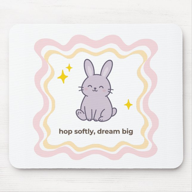 Wonky Zoo Bunny Mousepad (Frente)