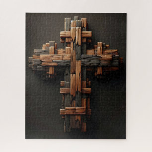 Wood Cross Quebra-cabeça