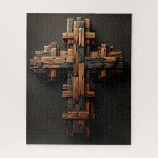 Wood Cross Quebra-cabeça