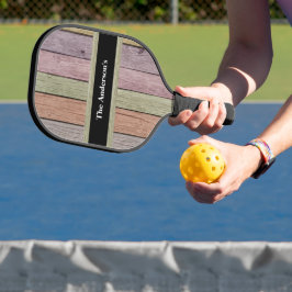 Wood Grain Customizable Family Name 