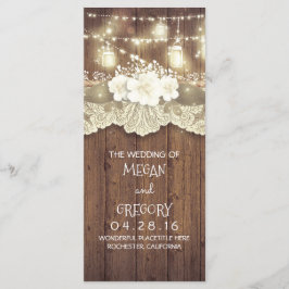 Wood Lace String Luzes Mason Jars Programa de Casa