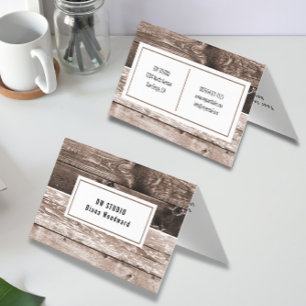 Wooden Brown Modern Cartão de visita
