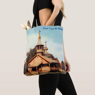 Wooden Russe Church Tote Bag