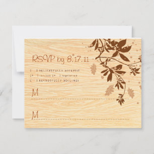 Woodgrain com videiras RSVP