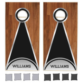 Woodgrain Personalizado, Preto e Prateado
