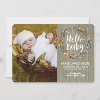 Woodland Baby | Anúncio de nascimento
