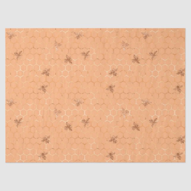 Woodland Bee Series Design 5 Papel Tecido (Frente )