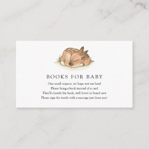 Woodland Deer Books para o Cartão de Inserção do B