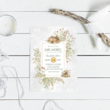 Woodland Deer | Convite para Chás de fraldas Flore