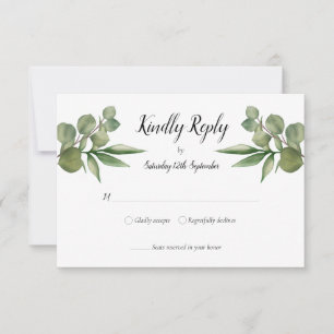 Woodland Eucalyptus Greenery Casamento RSVP