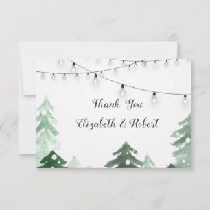 Woodland,Forest String Lights, Cartões de agradeci