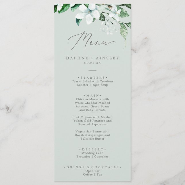 Woodland Greenery | Menu Janto Casamento Verde da  (Frente)