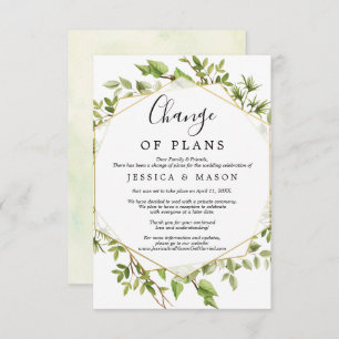 Woodland Greenery Wedding Adiou Anúncio