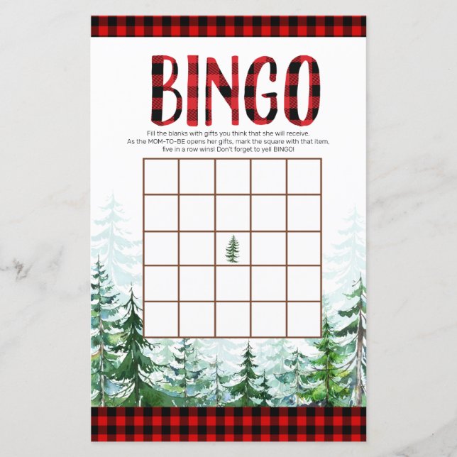 Woodland Lumberjack Forest Bingo (Frente)