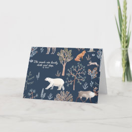 Woodland Maravilha Cartões de Natal Obrigado Notas