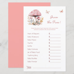 Woodland Mushroom Pink Chá de fraldas Price Acho