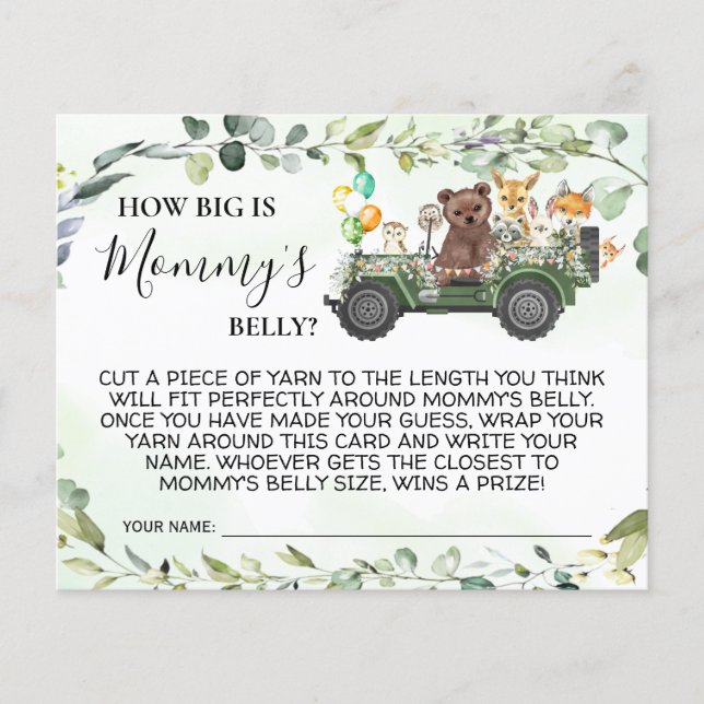 Woodland Qual é o tamanho do cartão de jogo da bar (Frente)