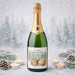 Woodland Sleeping Baby Deer Winter Baby Shower