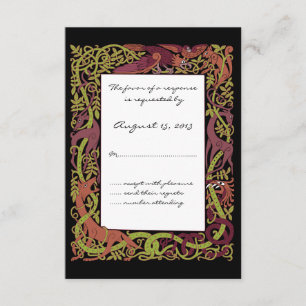 Woodland Tones Celtic Animal Design Casamento RSVP