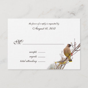 Woodland Waxwing Wedding RSVP