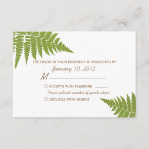 Woodland Wedding Fern RSVP