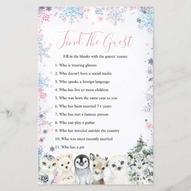 Woodland Winter Animal Artics Encontra o Jogo Conv (Frente)