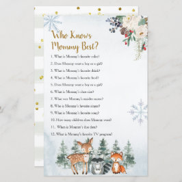 Woodland Winter Animal Forest Que Conhece Melhor A